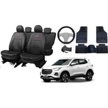 Imagem de Conjunto de capa Tiggo 5X Pro + capa de volante + tapete - iron tech
