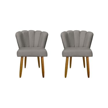 Imagem de Kit 2 Cadeiras Flor Luxo Mesa De Jantar Moderna Balaqui Decor Capuccino