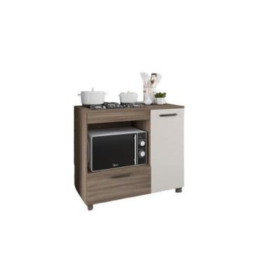Imagem de Balcão Armario Para Cooktop 4 Bocas Moderno Espaçoso com Gavetas Mp - 
