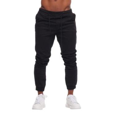 Imagem de Calça Jeans Jogger Masculina Premium com Lycra - Sarja com Punho, Conf