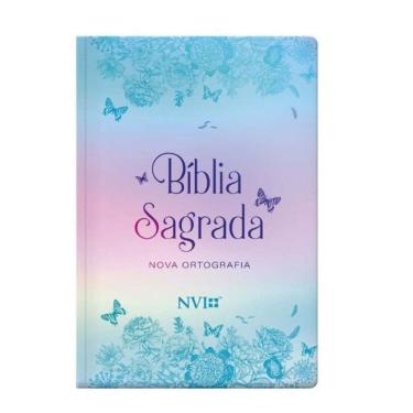 Imagem de Bíblia Nvi Gigante Novo Testamento - Semi Luxo Borboletas Metalizadas