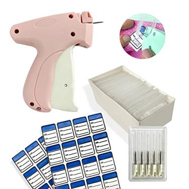 Imagem de Kit Aplicador de Tag+ 1000 Etiquetas + 1 Agulha + 10000 Pins Aplicador de Tag Pistola de Etiquetagem Etiquetador Manual Marcadores de Preço Fixador de Etiquetas Agulhas para Aplicadores de Tags Pins