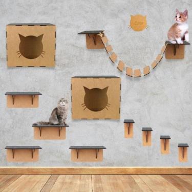 Imagem de Playground para Gatos 11 Peças Brinquedo de Gato Prateleiras Nichos Po