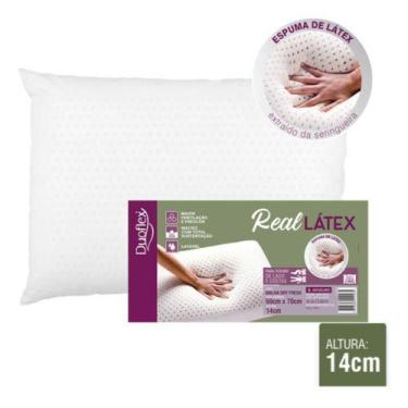 Imagem de Travesseiro Real Látex Natural 50x70cm Antiácaro Duoflex Cor Branco, 1