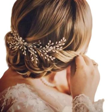 Imagem de Enfeite cabelo noiva grinalda arranjo debutante nupcial dama - GENCHIN