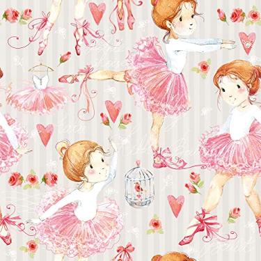 Imagem de Papel De Parede 3m Adesivo Quarto Ballet Bailarinas Rosa