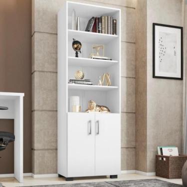 Imagem de Livreiro Multiuso com Portas Samara Branco - CasaH
