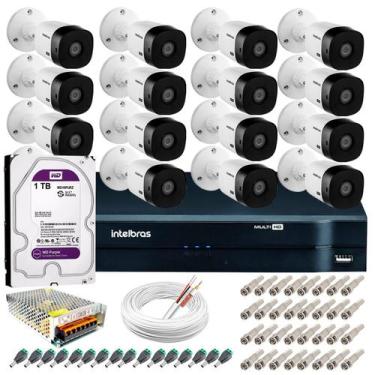 Imagem de Kit Intelbras 16 Câmeras HD 720p VHL 1120 B + DVR 1116 Intelbras com H