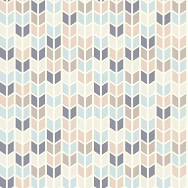 Imagem de Papel De Parede Adesivo Lavável Tons De Azul Pastel 5m