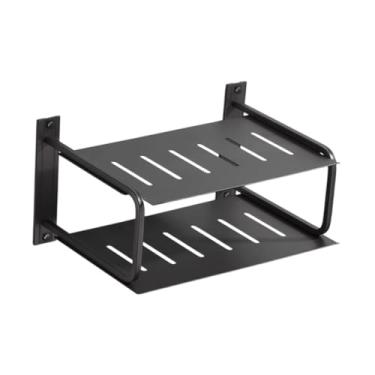 Imagem de Bothyi 2 camadas prateleira prateleira de parede de montagem na pratele, Preto