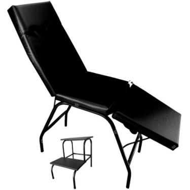 Imagem de Kit Maca + Escadinha 2 degraus, massagem, tatuagem, estética - HENVIFE