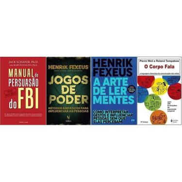 Imagem de Manual De Persuasão Do fbi + A Arte De Ler Mentes + Jogos de Poder + O Corpo Fala