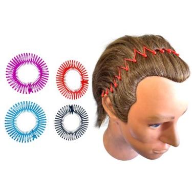 Imagem de Kit 2 prendedor Tiara bell de cabelo coloridas penteados  - Genérica