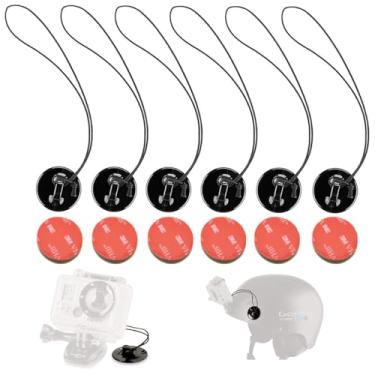 Imagem de DEKEENSTAR Correia de segurança para câmara de ação, adesivo forte, compatível com GoPro Hero 12, 11, 10, 9, 8, 7, 6, 5, 4, suportes de capacete de câmara de ação SJCAM