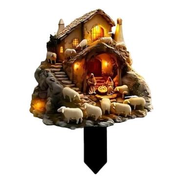 Imagem de Ｂｅｓｇａ Tema pastoral estaca de jardim 2d presente arte decorativa ornamento acrílico para enfeitar pátios gramado casa vaso de plantas