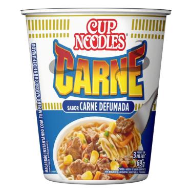 Imagem de Cup Noodles Macarrão Instantâneo Carne Defumada Pote 69g