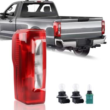 Imagem de KAMDKI Luz traseira de halogênio LH sem ponto cego adequada para lâmpada traseira incandescente 2023 2024 F250 F350 F450 F550 XL XLT Super Duty Conjunto de luzes traseiras incandescentes lado esquerdo