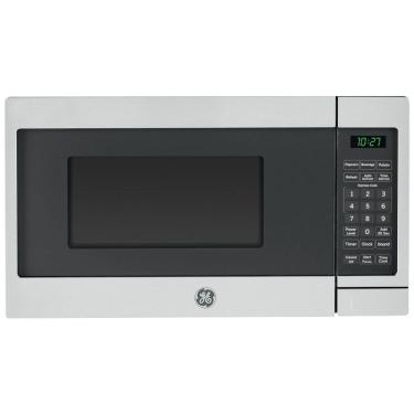 Imagem de Micro Ondas de Bancada em Aço Inoxidável 19L com 6 Programas, 110V 700W, GE, Prata