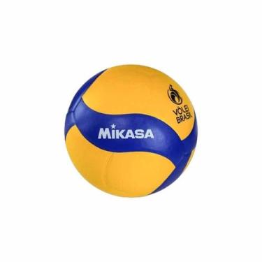 Imagem de Bola Voleibol Mikasa 3.1 Padrão FIVB Unissex V390W, Amarelo, Azul, 5