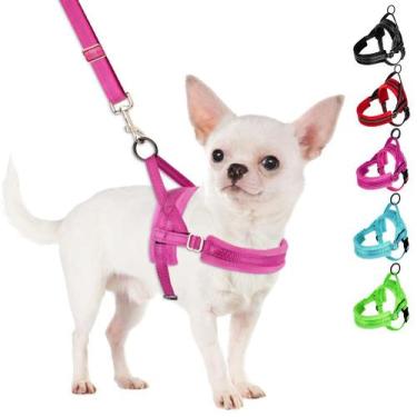 Imagem de Conjunto de arnês e coleira para cães SlowTon No Pull para cães pequen