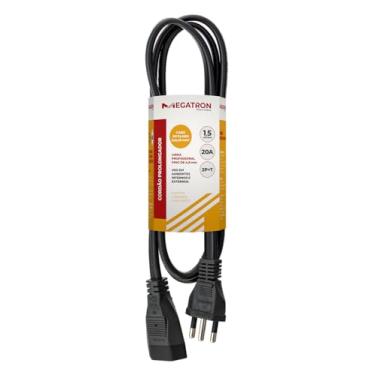Imagem de Cordão Prolongador Cabo PP 20A 250v 3x2,50-1,50 m preto