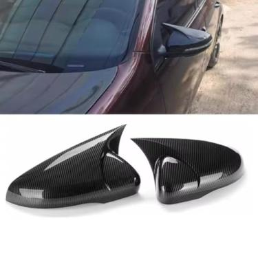 Imagem de 2 peças para VW Golf 6 MK6 GTI R20 GTD 2009-2013 acessórios capas de espelho retrovisor externo automotivo esportivo ABS - fibra de carbono