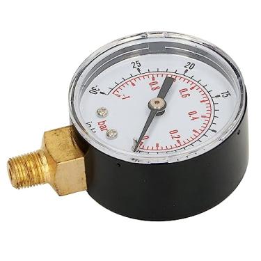 Imagem de Manômetro de Alta Precisão 1/8 BSPT, Manômetro de Vácuo para Medir Pressão de Ar, óleo e água Com Faixa de Leituras Claras -30-0 Bar, -1-0inHg