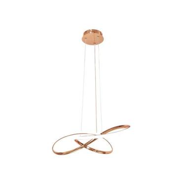 Imagem de Lustre Dourado Moderno 40w Bivolt Muda de Cor c/controle - Neotron