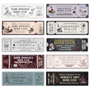 Imagem de Marcadores de livro românticos góticos escuros: 20 peças de presentes de livros estilo ingresso, acessórios estéticos para livros picantes para mulheres, produtos de leitura para adultos e amantes do