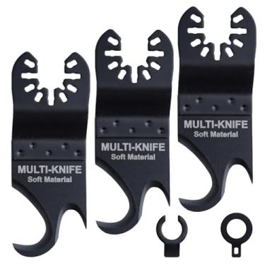 Imagem de SPEEDWOX 3 peças de lâminas de serra multiferramentas oscilantes multiferramenta lâmina de faca oscilante multiferramenta lâminas de serra oscilantes para cortar telhados de asfalto tapete de PVC