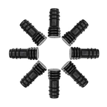 Imagem de uxcell Tampa de fechamento de tubo de gotejamento Barb 16PE conector de mangueira para sistema de irrigação agrícola de jardim, plástico 15 peças