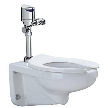 Imagem de Zurn Z.WC1.S.TM Sistema de vaso sanitário suspenso na parede com sensor Zurn One com montagem superior 1.1 GPF válvula de descarga alimentada por bateria