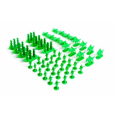 Imagem de Miniaturas militares da Guerra Civil Napoleônica (verde) conjunto de soldados de brinquedo de plástico infantaria, cavalaria, artilharia, navios