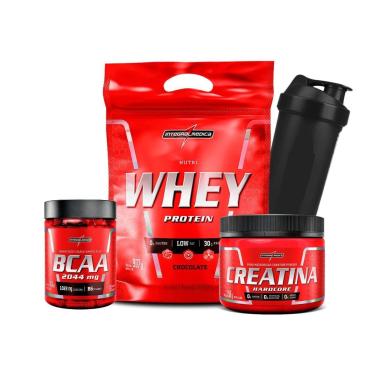 Imagem de Nutri Whey/wey 907g Bcaa Creatina Integralmedica + Shaker-Unissex