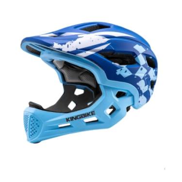 Imagem de UGPLM Capacete de bicicleta infantil Capacete de bicicleta leve com absorção de choque ajustável Engrenagem para meninos e meninas para scooter, Azul