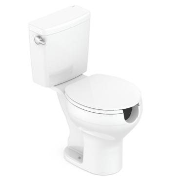 Imagem de Kit Vaso Sanitário Com Caixa Acoplada Com Acionamento Lateral E Assento Com Abertura Acesso Incepa Branco