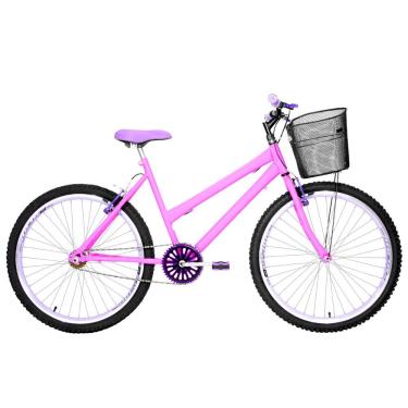 Imagem de Bicicleta Feminina Aro 26 Mtb Aero Cor Rosa E Lilás