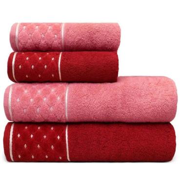 Imagem de Jogo Toalha De Banho 4 Peças Safira Appel Tango/blush