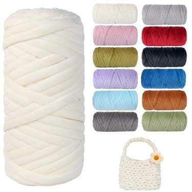 Imagem de Fio grosso de 900 g para tricô, fio de tubo gigante de lã de cristal macio para projetos de artesanato - cobertor, cama de animais de estimação, travesseiro e bolsas