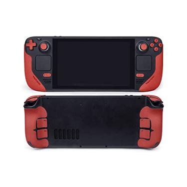 Imagem de TALONGAMES Punhos De Controle Compatíveis Com Steam Deck Oled/Controles, Antiderrapantes, Absorventes Suor, Kit Pele Texturizada, Para Punhos, Botões, Gatilhos, Direcional (Pro - Vermelho)