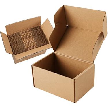 Imagem de werfami Caixas De Papelão Ondulado Marrom 9X6X4, Pacote Com 30 Unidades, Para Envio Em Correio Pequenas Empresas, Embalagem Correspondência