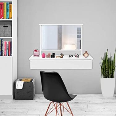 Imagem de Penteadeira Camarim Suspensa Com Espelho 1 Gaveta (Branco)