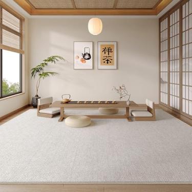 Imagem de Sala de estar, Sala de chá, Quarto de cor sólida, Escritório, Carpete resistente a manchas, Decoração para casa (120 x 200 cm (3,9 x 6,6 pés/QR Sem vinco 11)