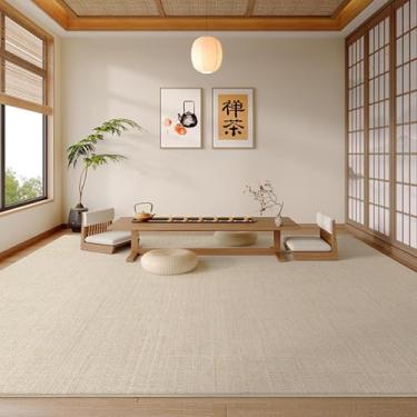 Imagem de Sala de estar, Sala de chá, Quarto de cor sólida, Escritório, Carpete resistente a manchas, Decoração para casa (120 x 200 cm (3,9 x 6,6 pés/QR Sem vinco 7)