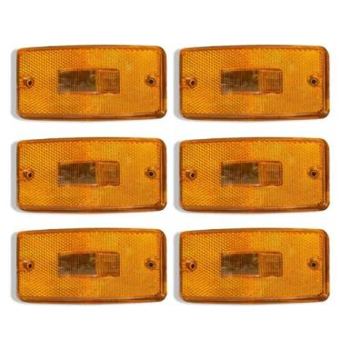 Imagem de 6 Lente Lanterna Lateral Caminhão Carreta Adaptação - Gf0.043