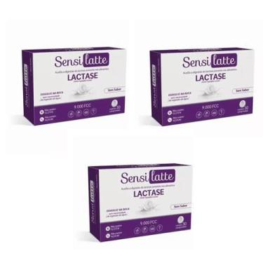 Imagem de Kit 3 Sensilatte Lactase 9000fcc Sem Sabor 30Cpr - Prati - Prati Donad