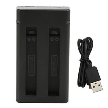 Imagem de Carregador de bateria duplo ONE X2 – Carregamento rápido para 2 câmeras – Entradas tipo C e micro USB – Proteção contra sobrecarga e curto-circuito – Portátil para viagens