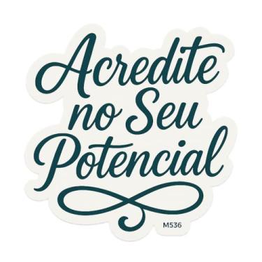 Imagem de Adesivo Notebook 'Acredite no Seu Potencial' Estilo Caligráfico