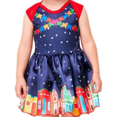 Imagem de Vestido Bebe de Festa Junina Roupa de Quadrilha pra Menina Caipira 3 a