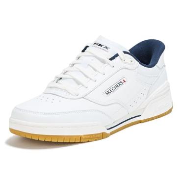 Imagem de Skechers Tênis masculino Recoil Hands Free Slip-ins, Branco/Azul marinho, 41